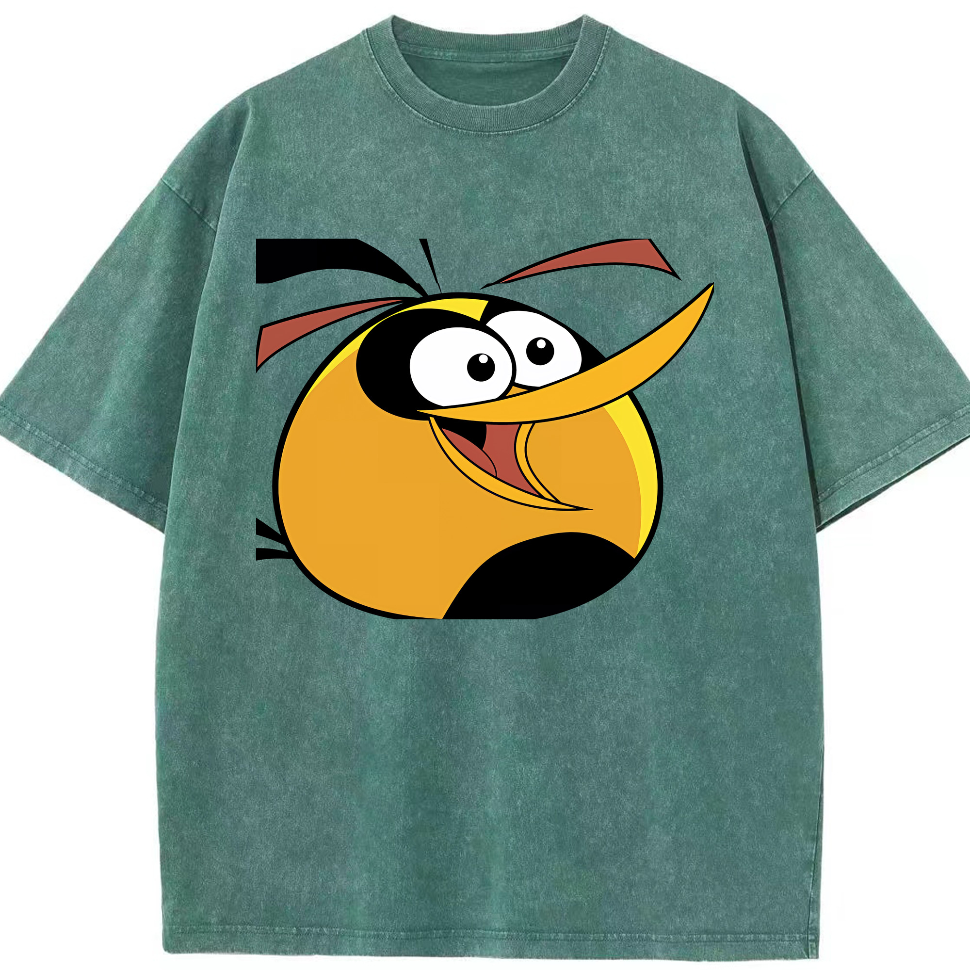 （画像用） Angry Birds アングリーバード 綿100% ヴィンテージ風 半袖Tシャツ（フロントプリント）